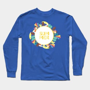 Summer vacation illustration Long Sleeve T-Shirt